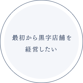 最初から黒字店舗を経営したい